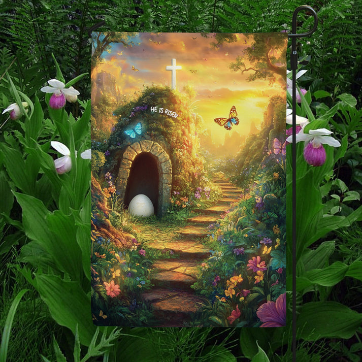 Garden Flag 12" x 18" Hopeful Sunrise Path