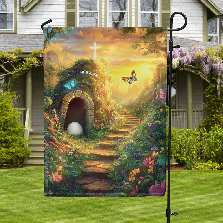 Garden Flag 12" x 18" Hopeful Sunrise Path
