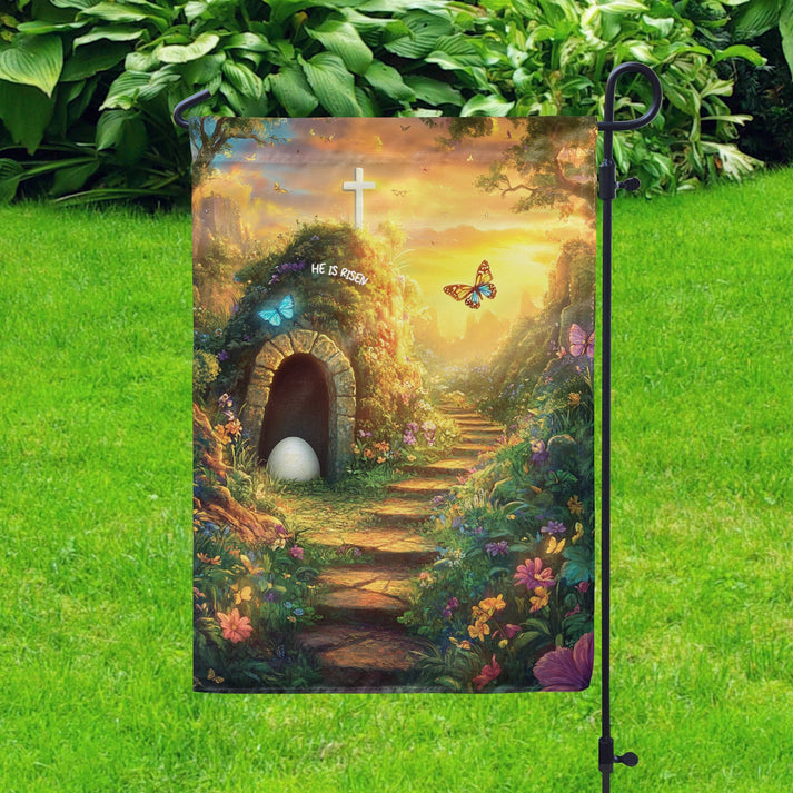 Garden Flag 12" x 18" Hopeful Sunrise Path