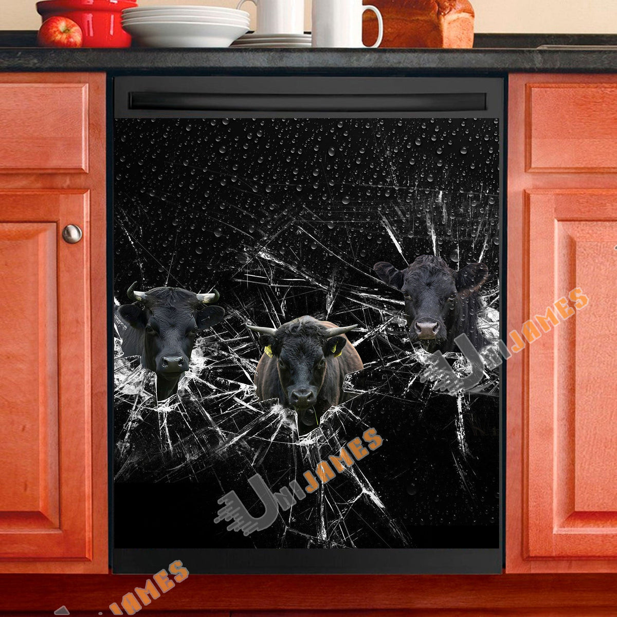 Dexter Broken Glasses Dishwasher Door Cover