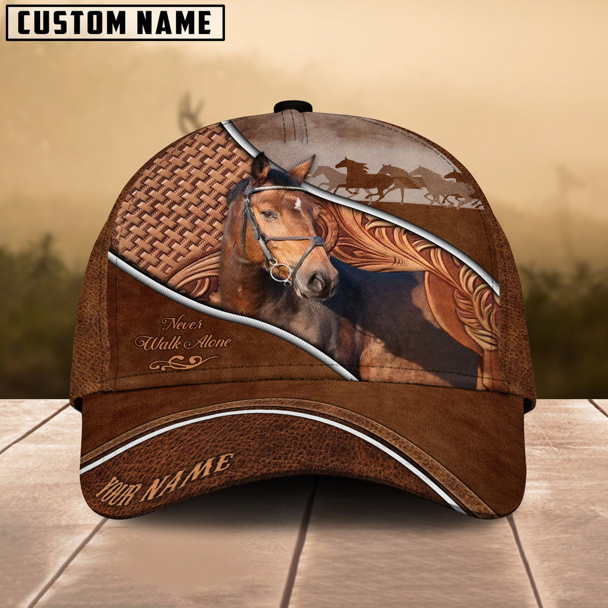 Warmblood Never Walk Alone Personalized Name Cap