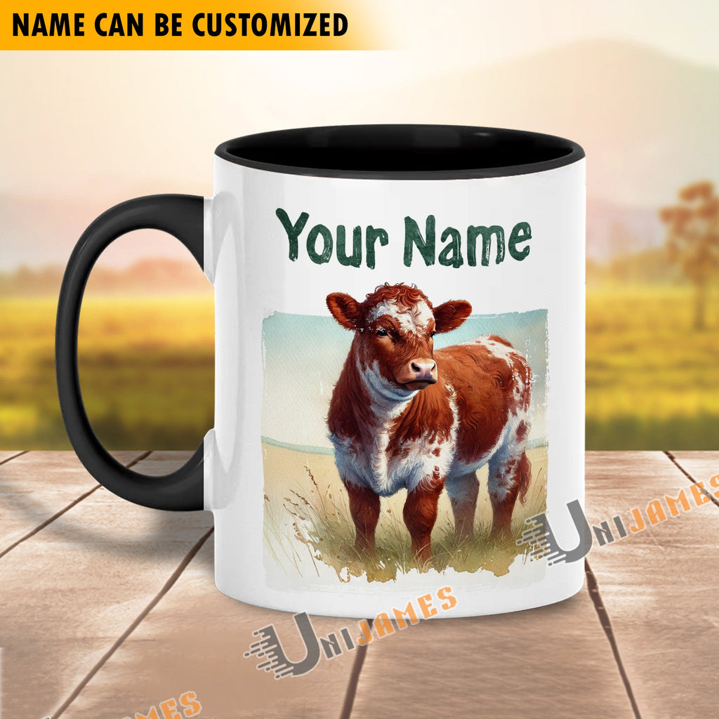 Shorthorn Personalized Name Two Tone Mug