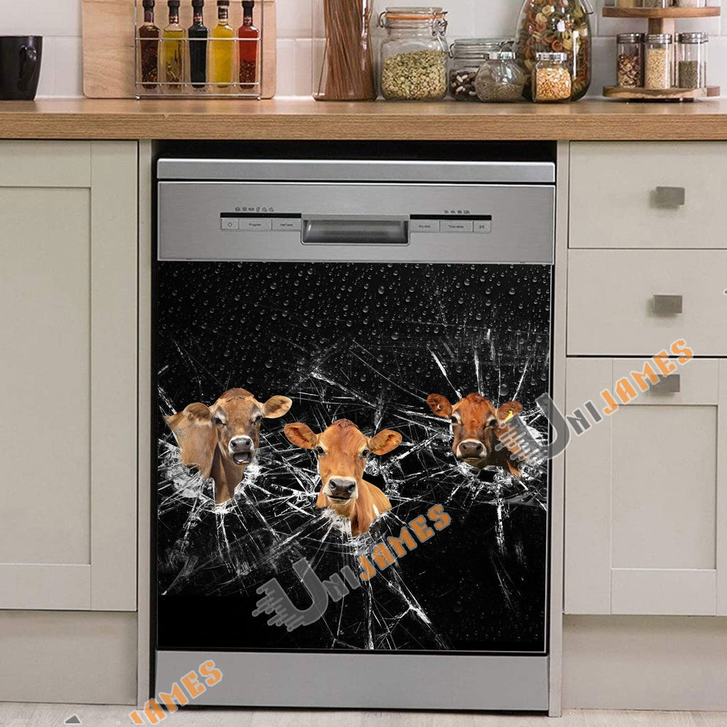 Jersey Broken Glasses Dishwasher Door Cover