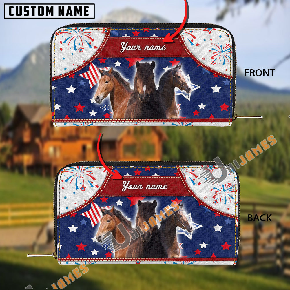 Hackney America Lover Custom Name 3D Leather Clutch