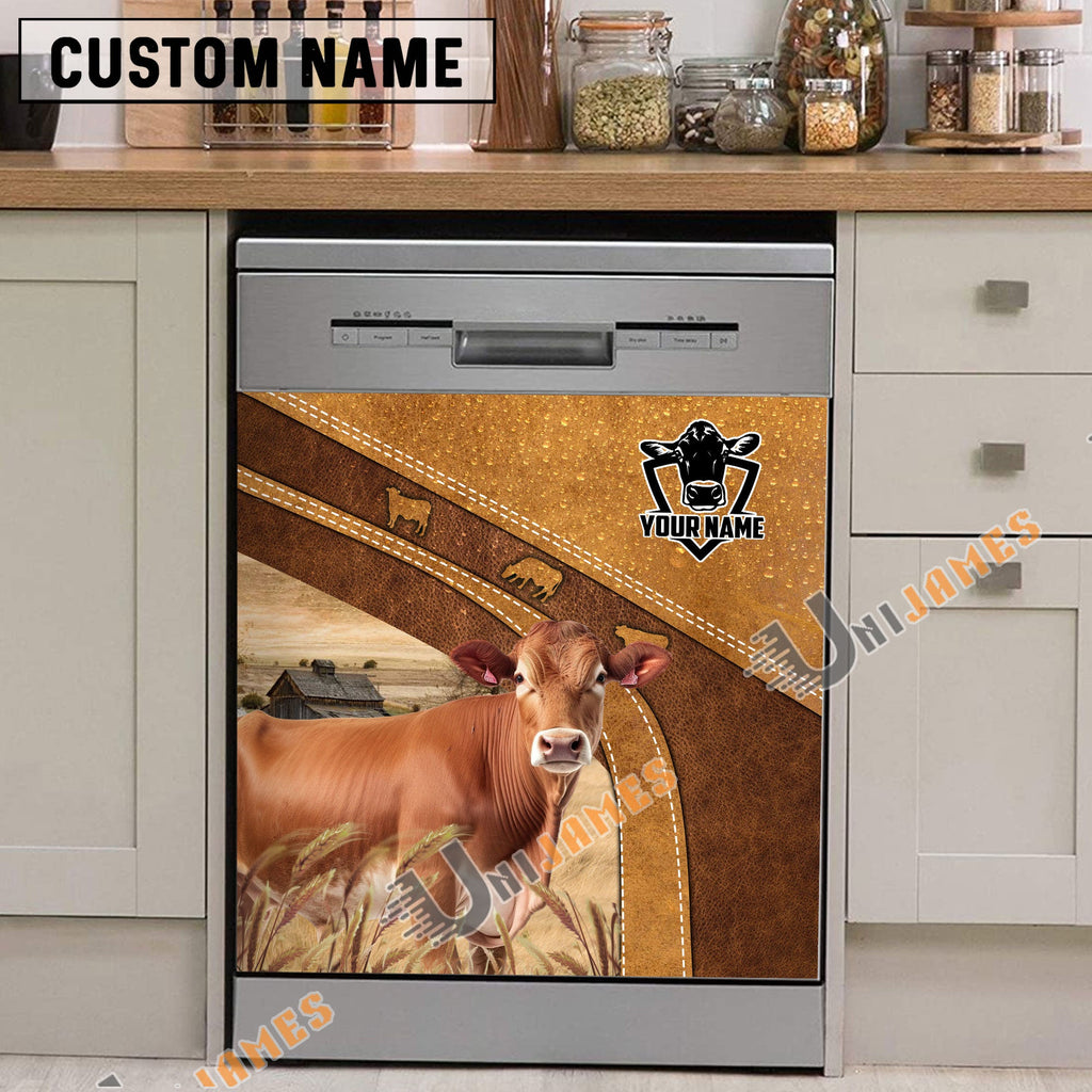 Brahman Brown Custom Name Dishwasher Door Cover