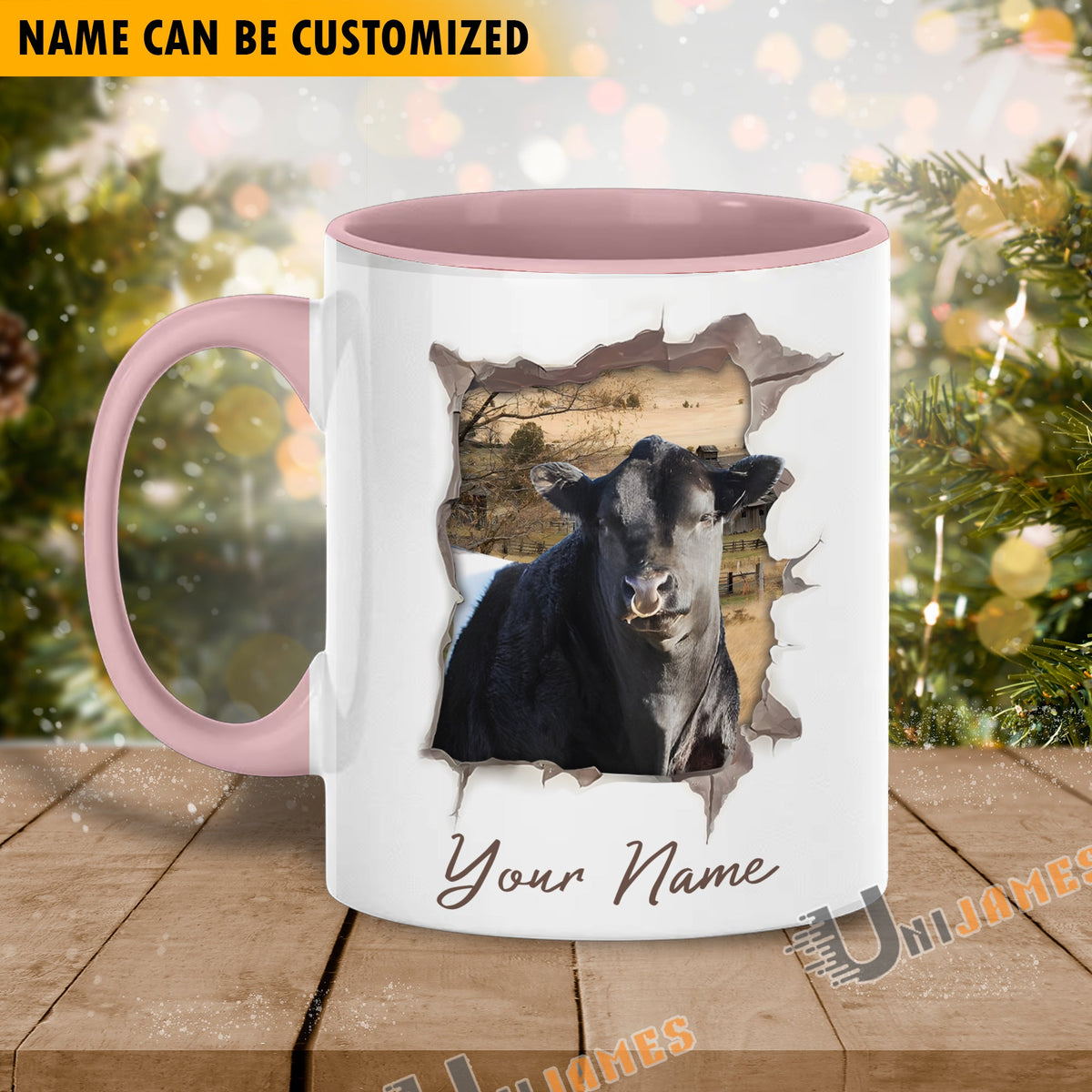 Belted Galloway Funny Personalized Name Two Tone Mug