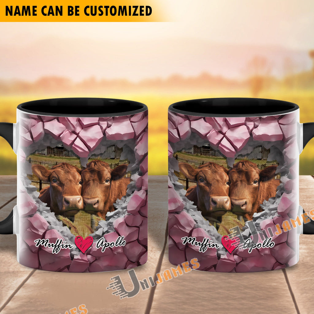 Beefmaster Couple Personalized Name Two Tone Mug