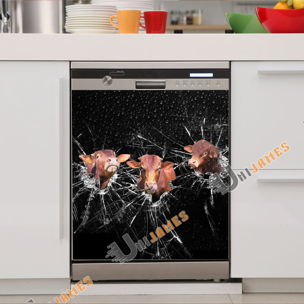 Beefmaster Broken Glasses Dishwasher Door Cover