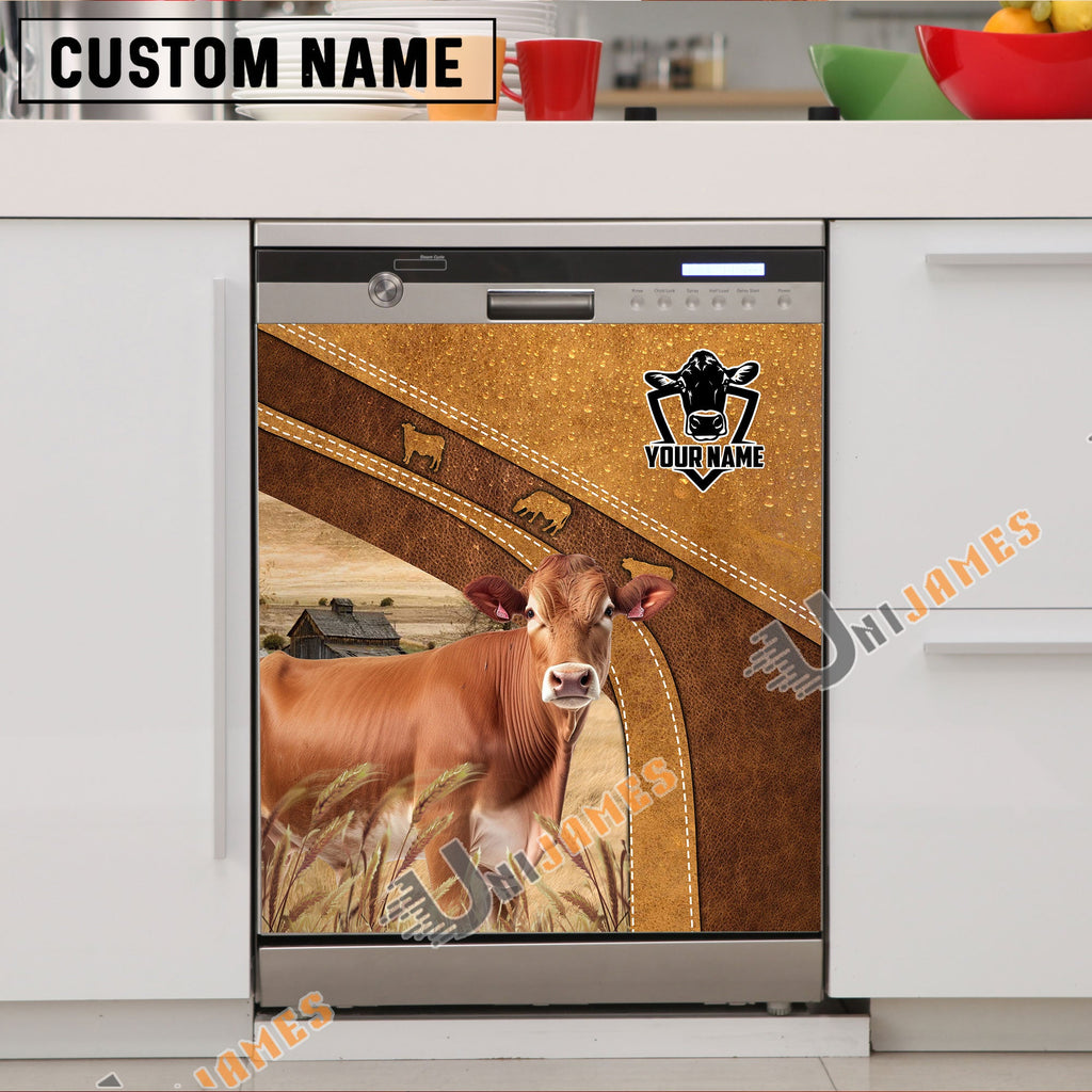 Brahman Brown Custom Name Dishwasher Door Cover