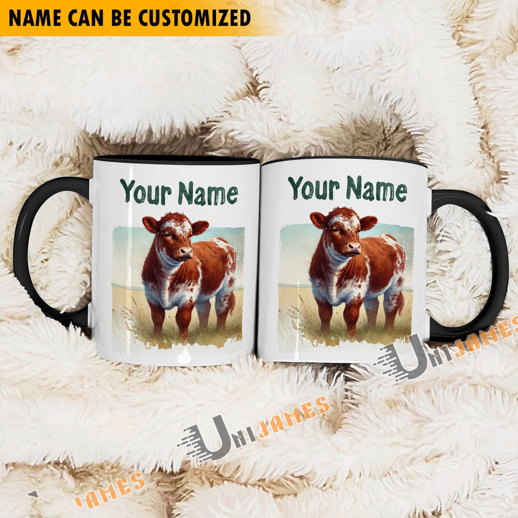 Shorthorn Personalized Name Two Tone Mug