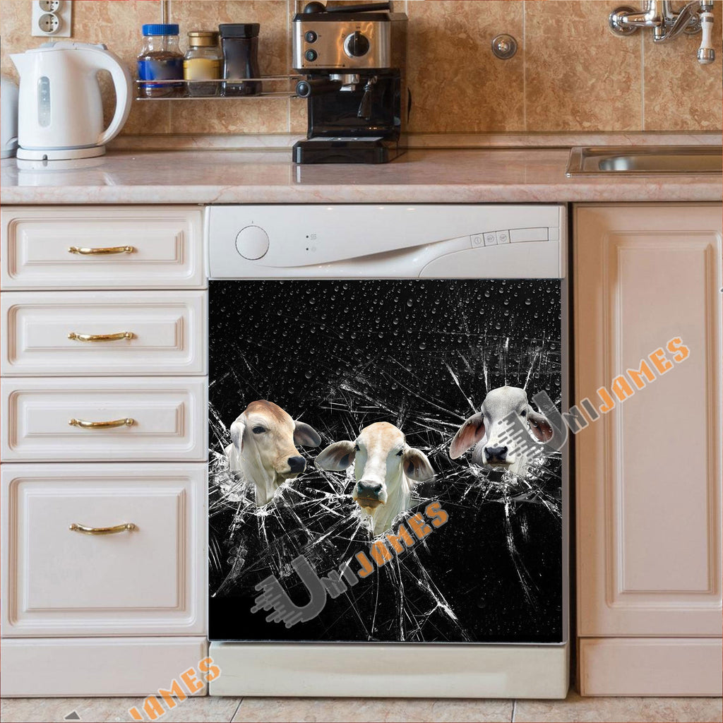 Brahman Broken Glasses Dishwasher Door Cover