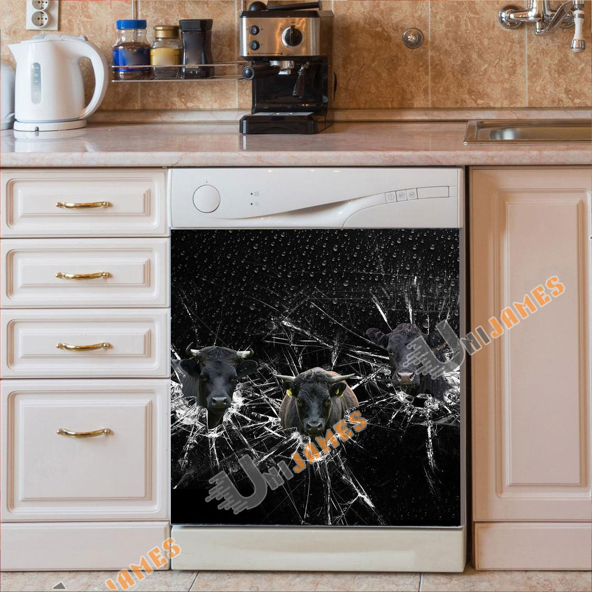 Dexter Broken Glasses Dishwasher Door Cover