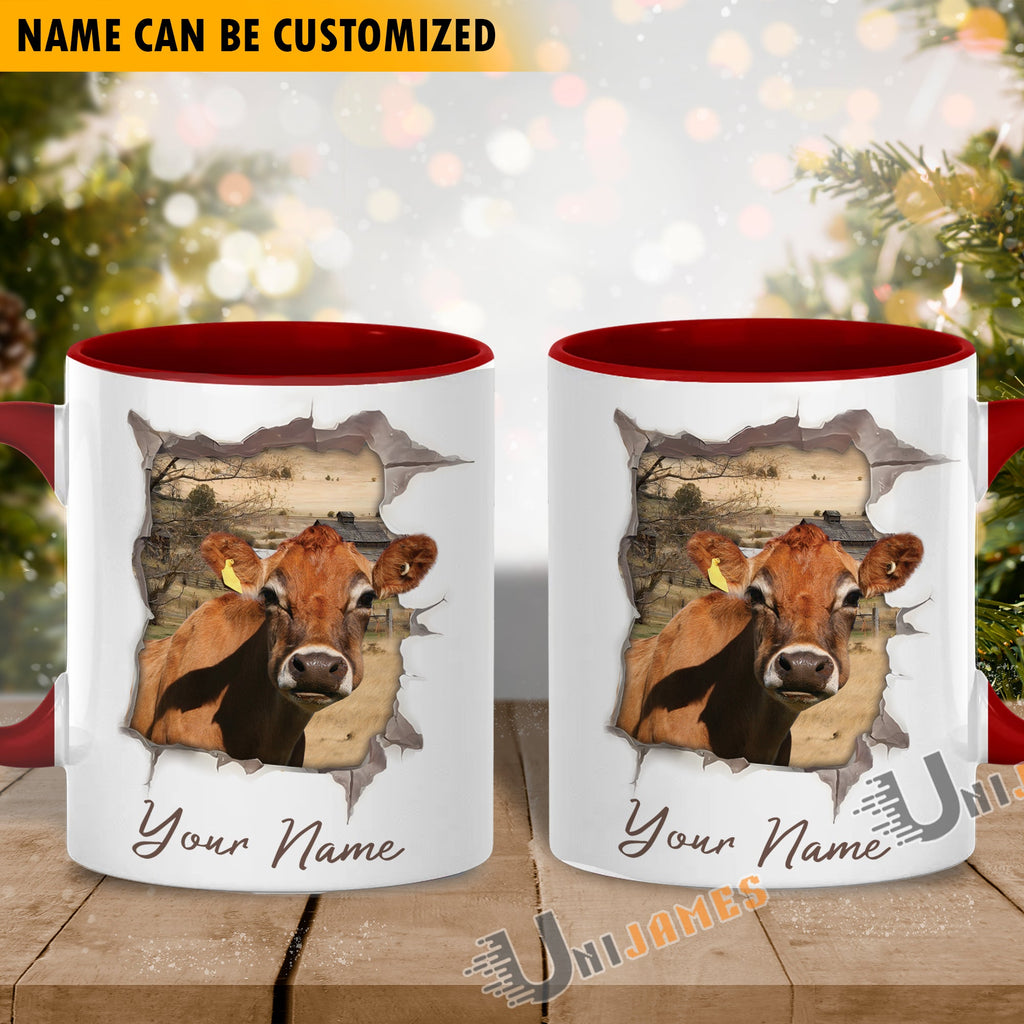 Jersey Funny Personalized Name Two Tone Mug