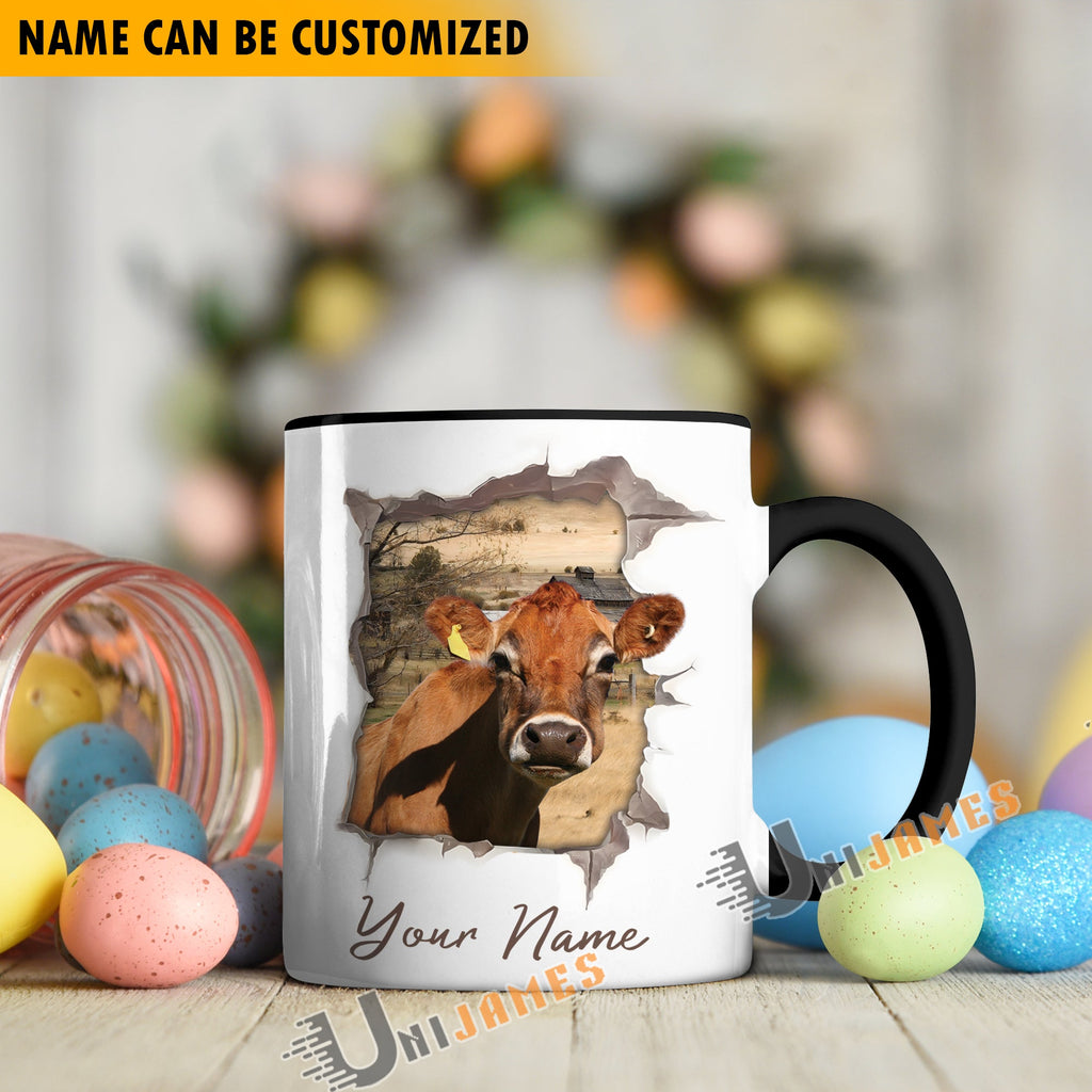 Jersey Funny Personalized Name Two Tone Mug