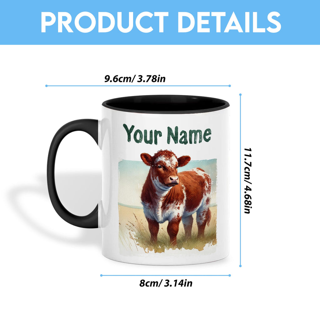 Shorthorn Personalized Name Two Tone Mug