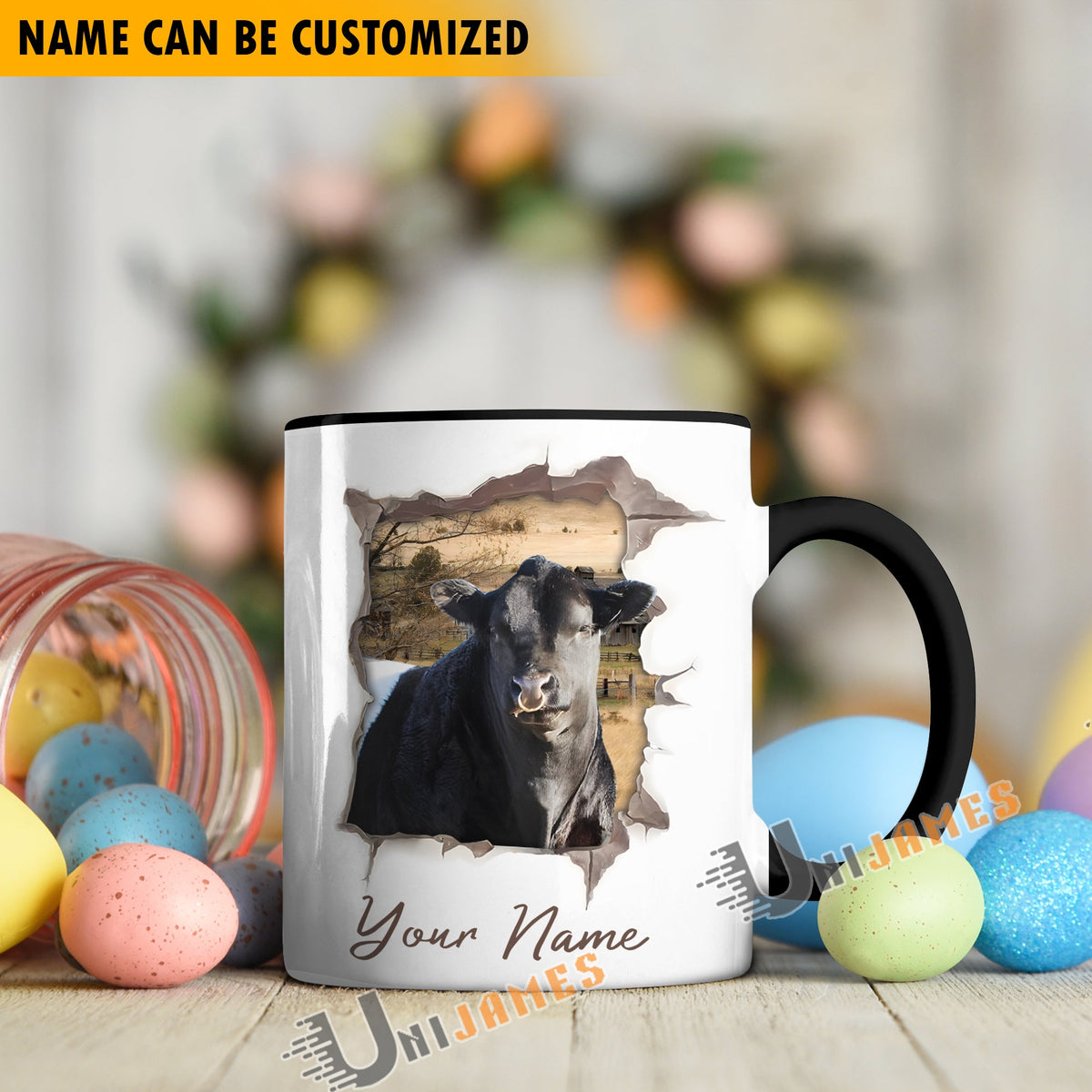 Belted Galloway Funny Personalized Name Two Tone Mug