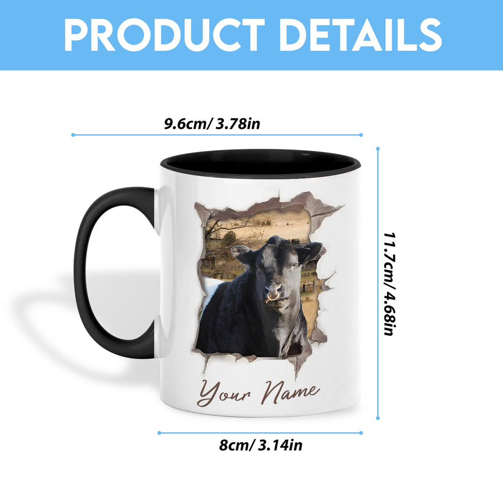 Belted Galloway Funny Personalized Name Two Tone Mug