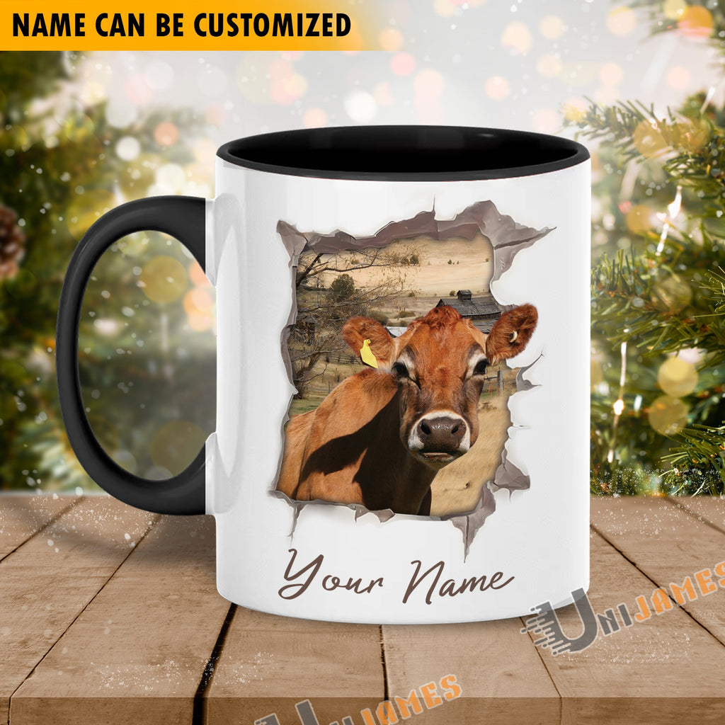 Jersey Funny Personalized Name Two Tone Mug