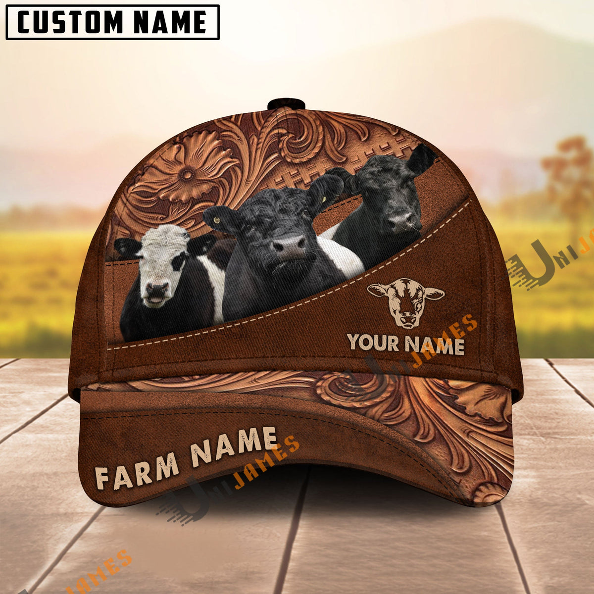 Belted Galloway Farming Life Customized Name And Farm Name 3D Classic Cap