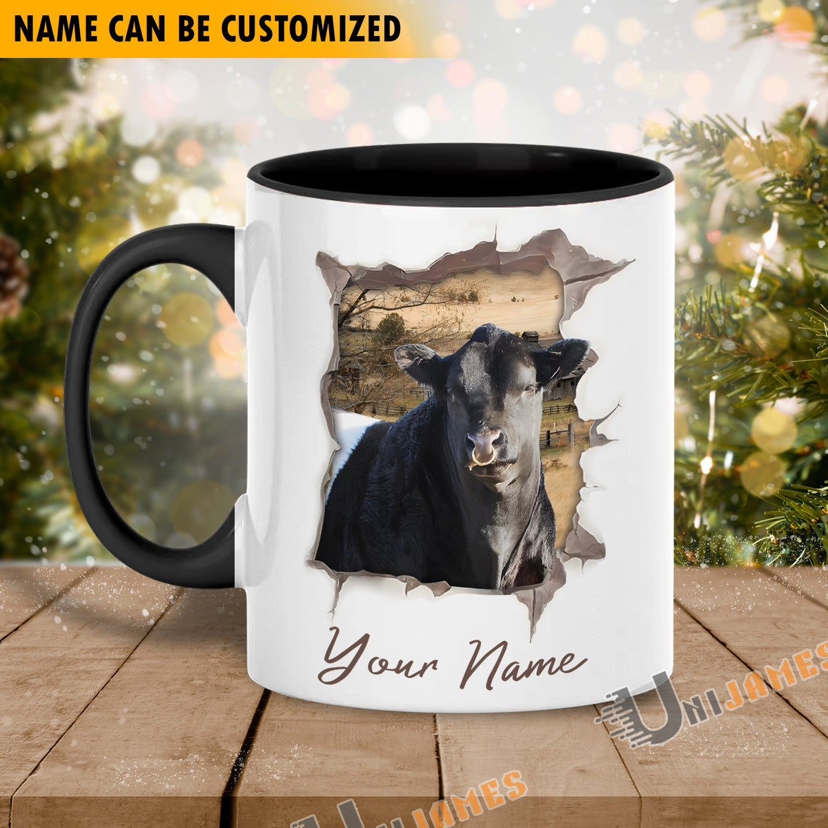 Belted Galloway Funny Personalized Name Two Tone Mug