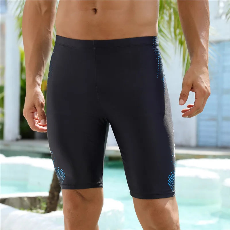 New Men's Knee-Length Five-Part Swimsuit Quick-Dry Comfortable Vacation Swimwear Anti-Embarrassment Beach Suit