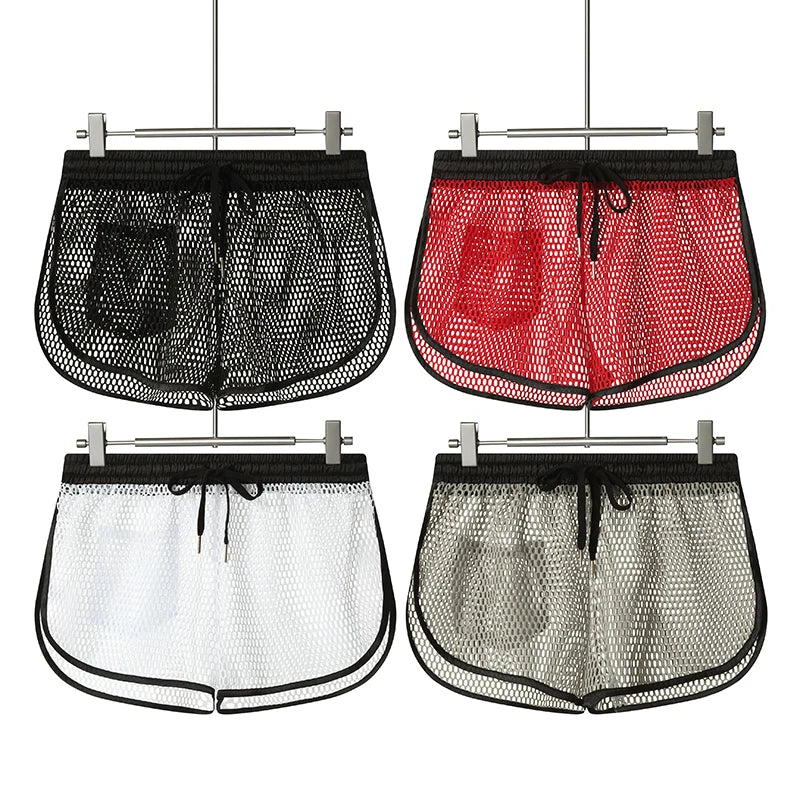 Men's Swimming Trunks Low Waist Board Shorts Mesh Breathable Swimsuit Shorts
