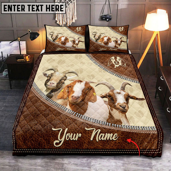 Happiness Boer Goat Quilt Bedding Set