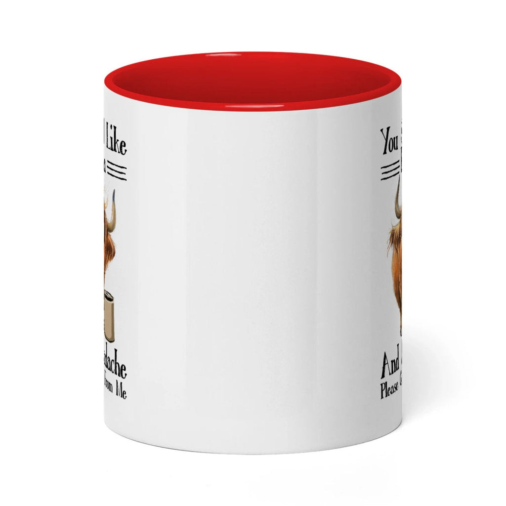 You Smell Like Drama And A Headache Please Cow Two Tone Mug