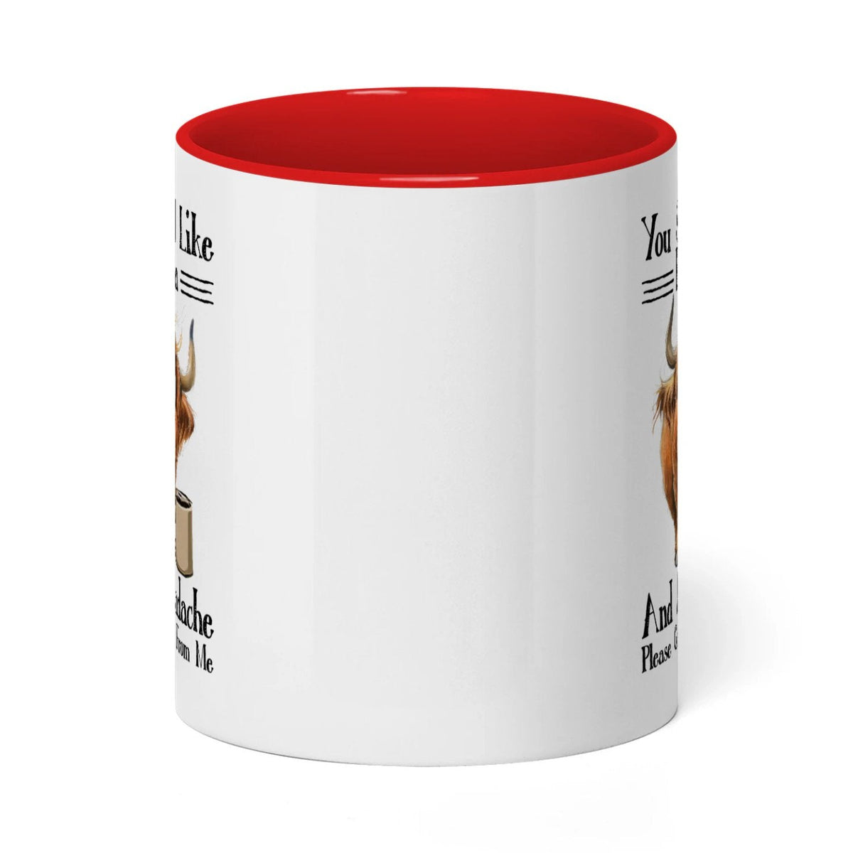 You Smell Like Drama And A Headache Please Cow Two Tone Mug