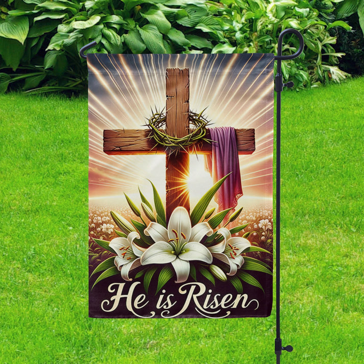 Garden Flag 12" x 18" Cross of Resurrection