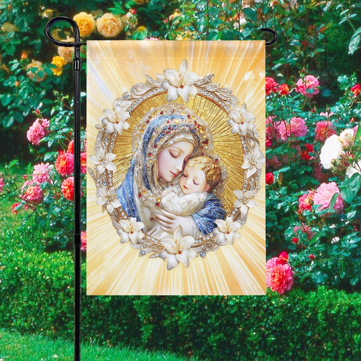 Garden Flag 12" x 18" - Holy Embrace