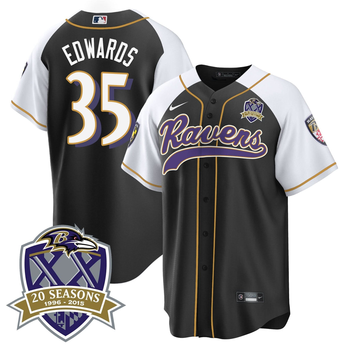 BAL 20th Season Patch Baseball Jersey - All Stitched