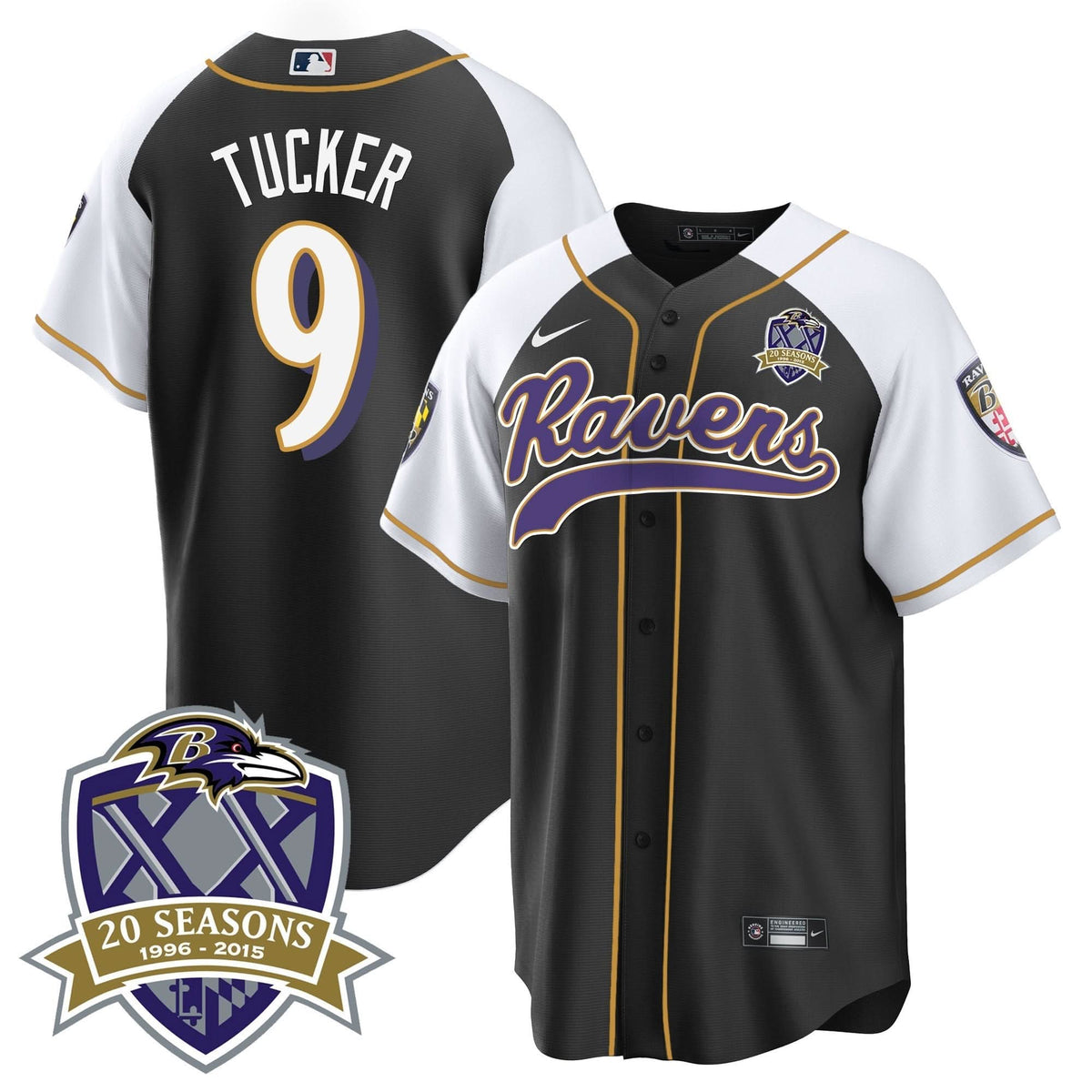 BAL 20th Season Patch Baseball Jersey - All Stitched