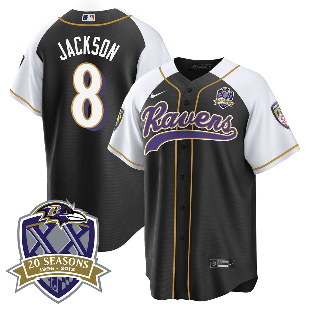 BAL 20th Season Patch Baseball Jersey - All Stitched