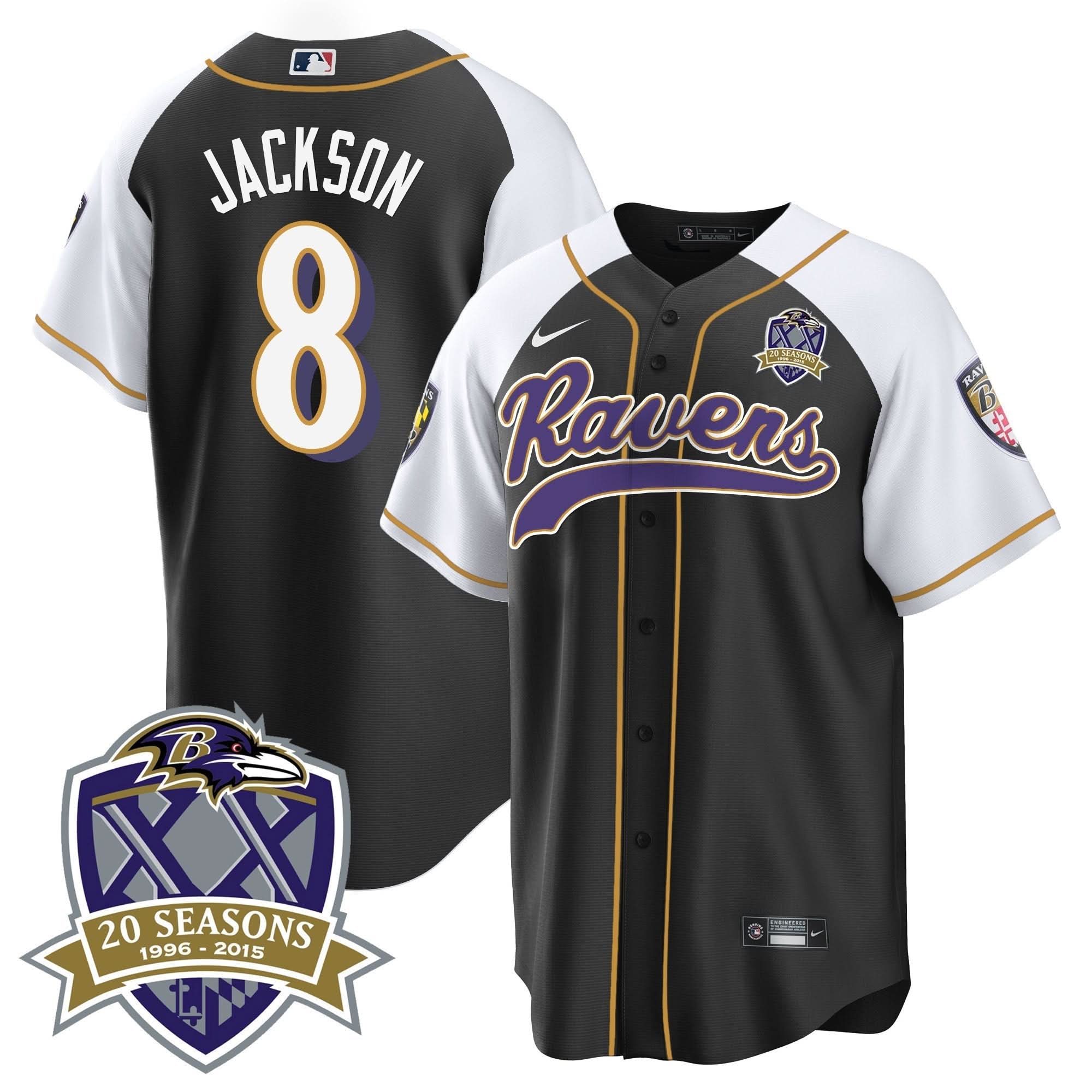 BAL 20th Season Patch Baseball Jersey - All Stitched