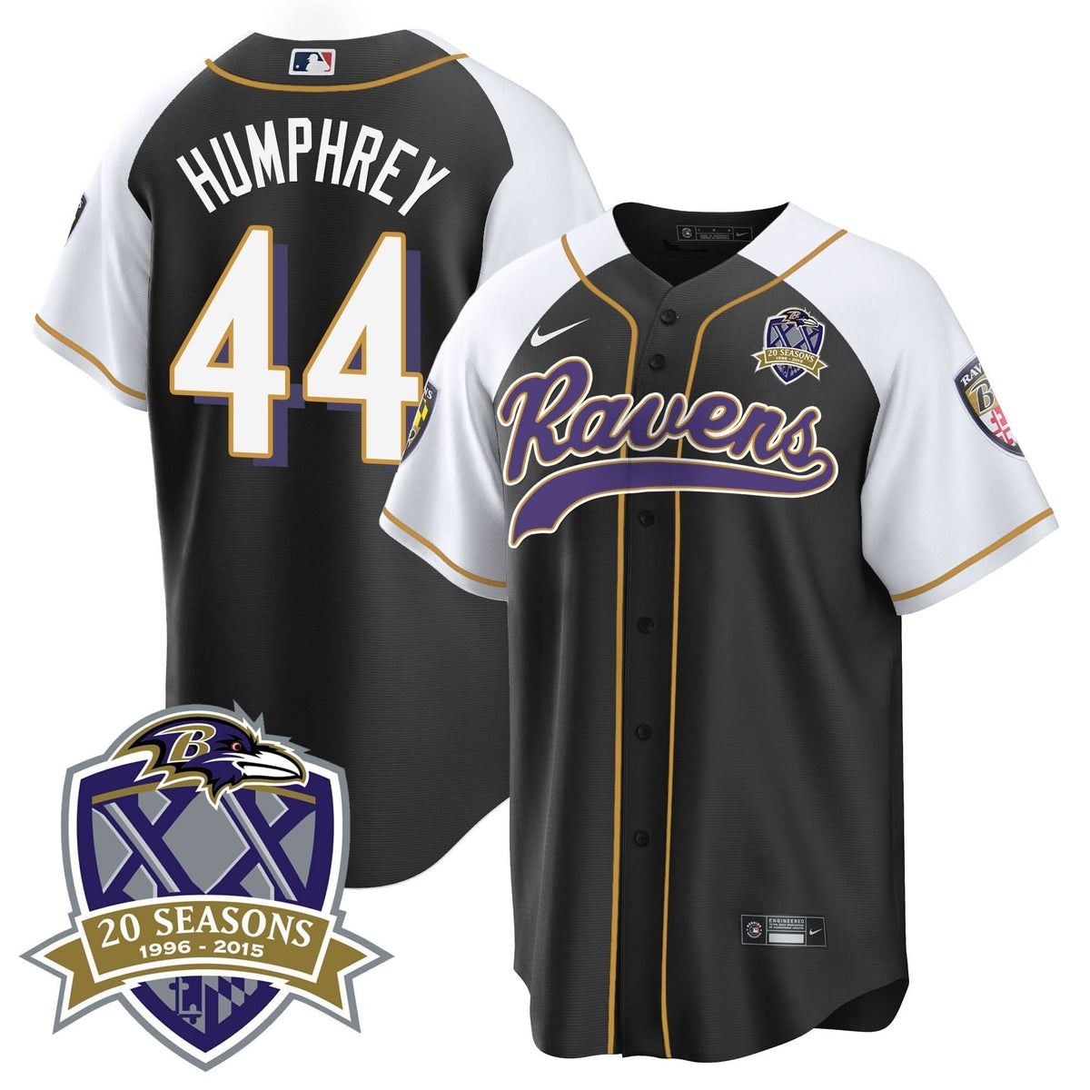 BAL 20th Season Patch Baseball Jersey - All Stitched
