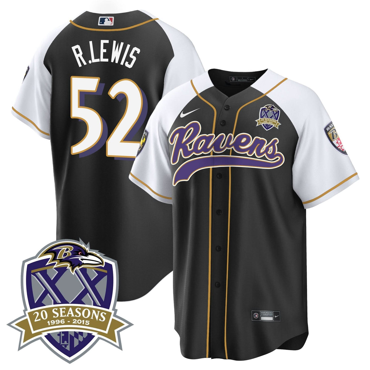 BAL 20th Season Patch Baseball Jersey - All Stitched