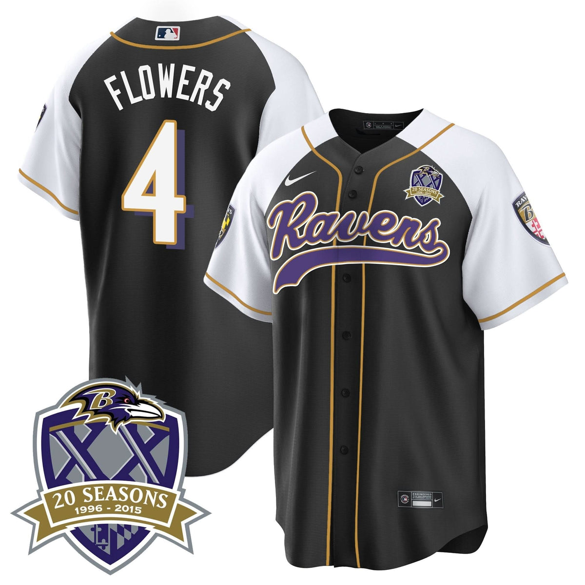 BAL 20th Season Patch Baseball Jersey - All Stitched