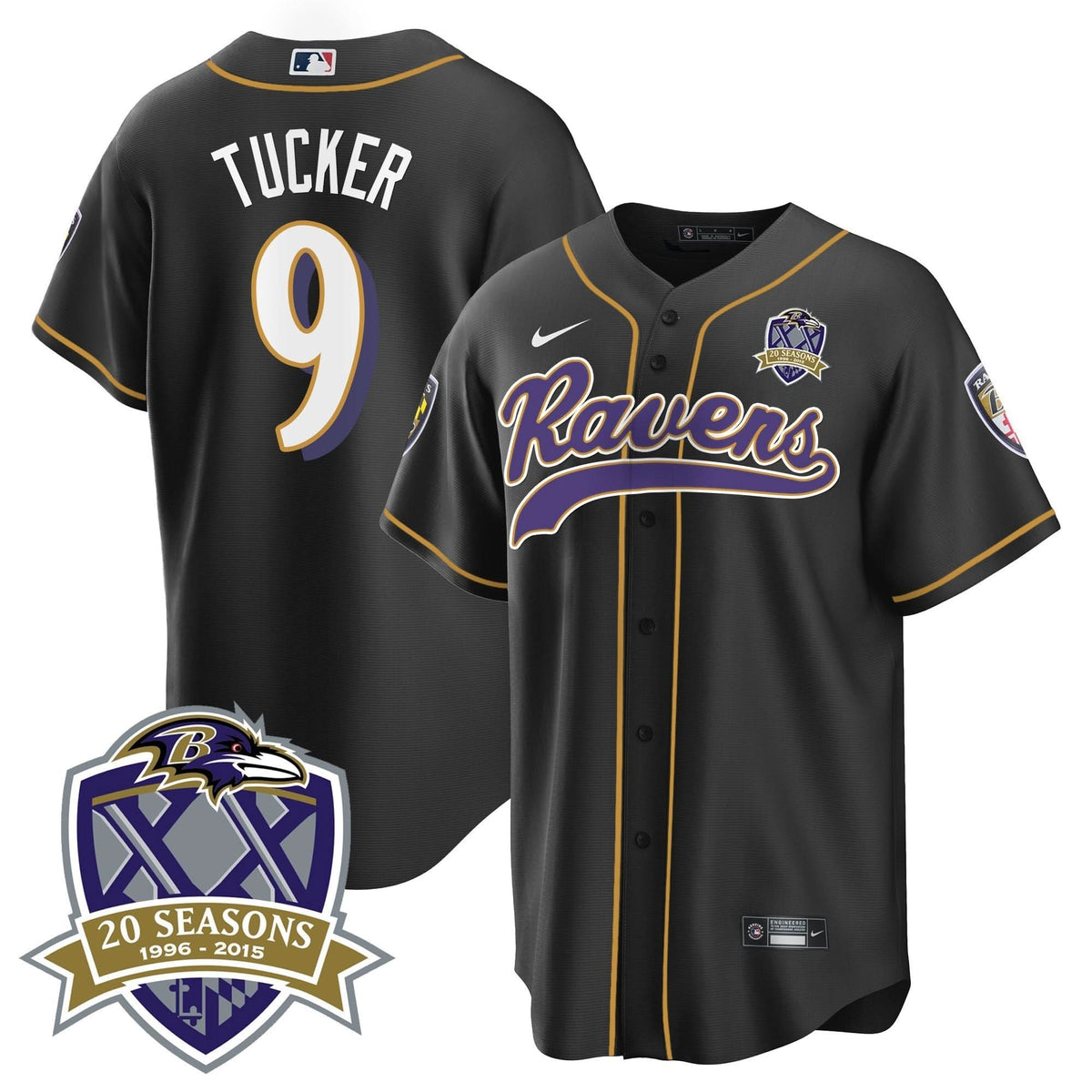 BAL 20th Season Patch Baseball Jersey - All Stitched