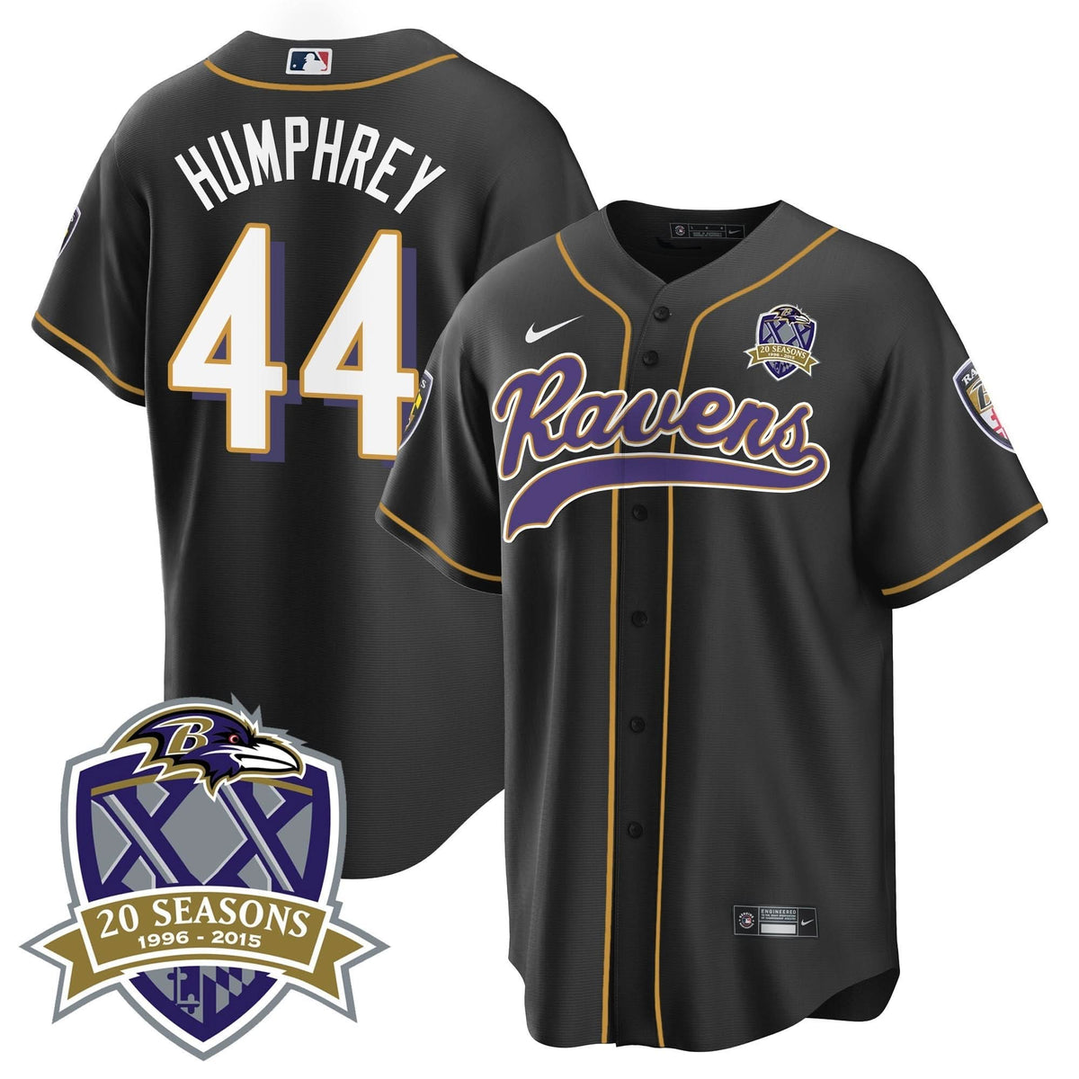 BAL 20th Season Patch Baseball Jersey - All Stitched