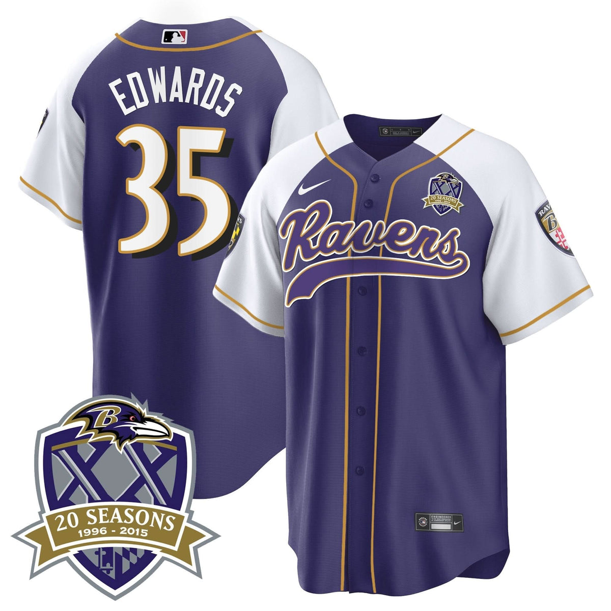 BAL 20th Season Patch Baseball Jersey - All Stitched