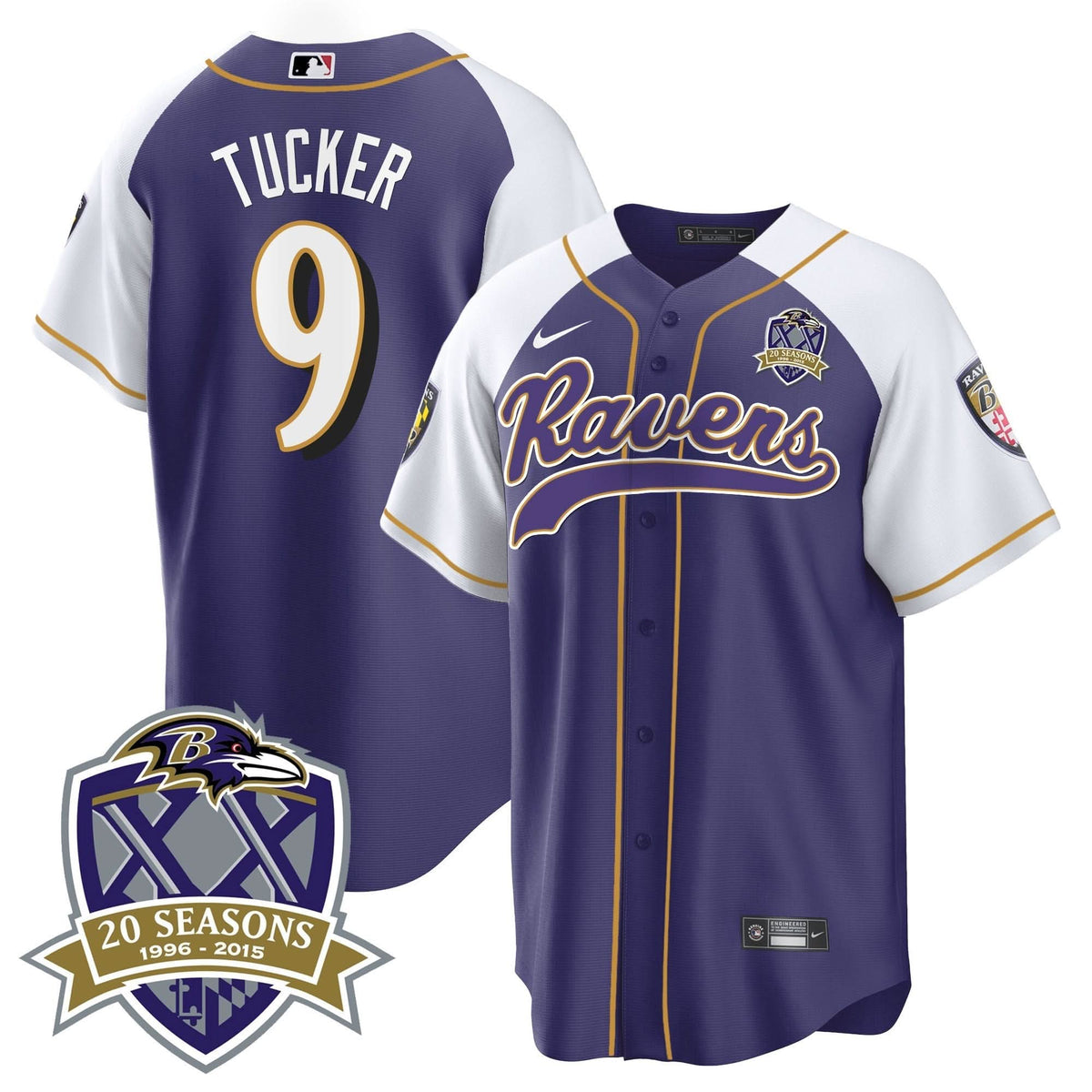BAL 20th Season Patch Baseball Jersey - All Stitched