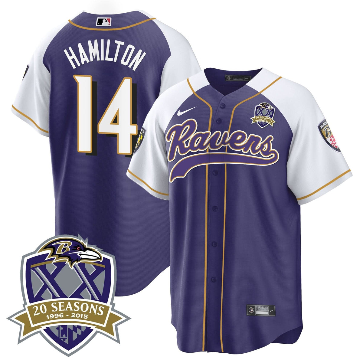 BAL 20th Season Patch Baseball Jersey - All Stitched
