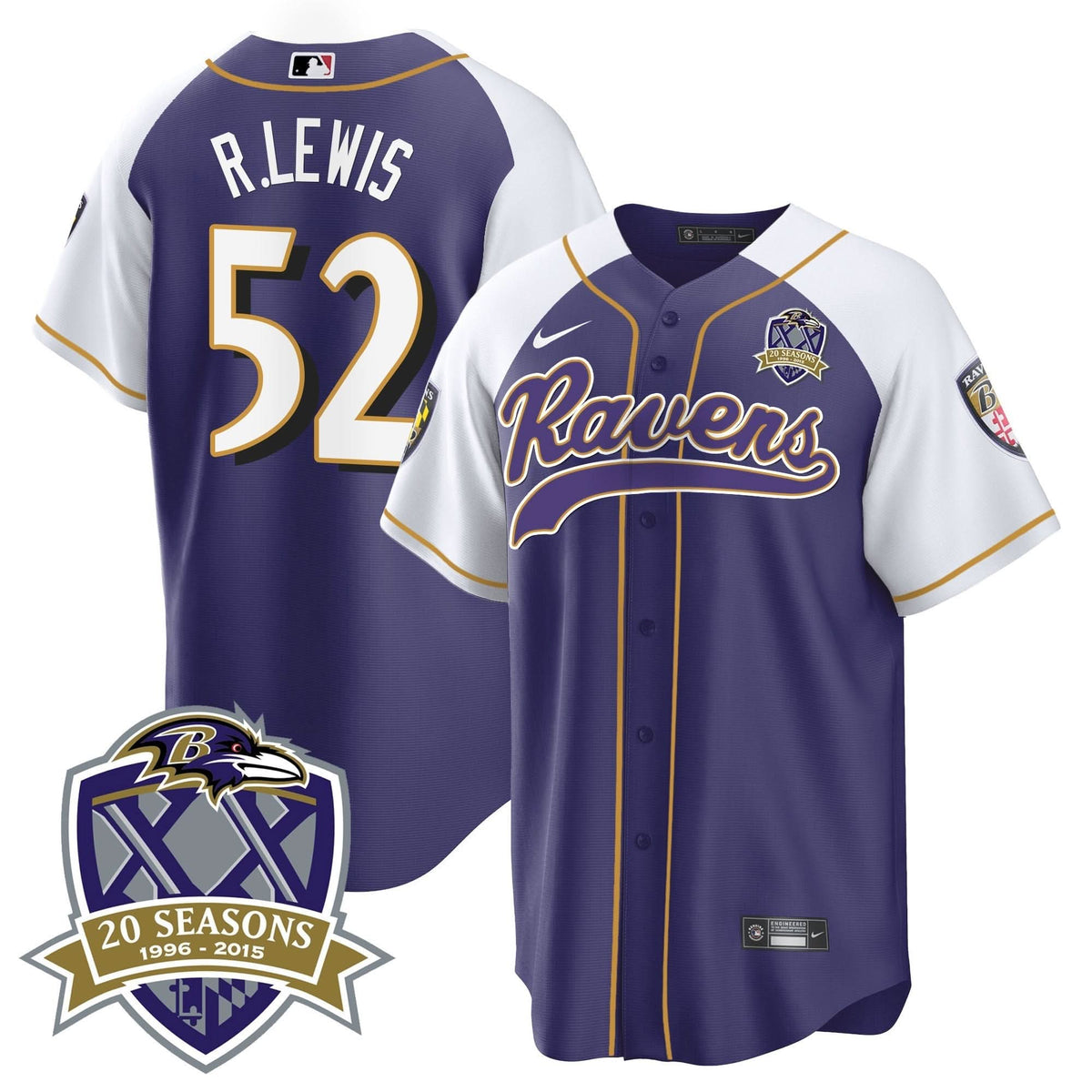 BAL 20th Season Patch Baseball Jersey - All Stitched