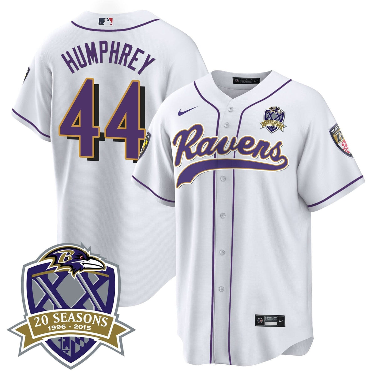 BAL 20th Season Patch Baseball Jersey - All Stitched