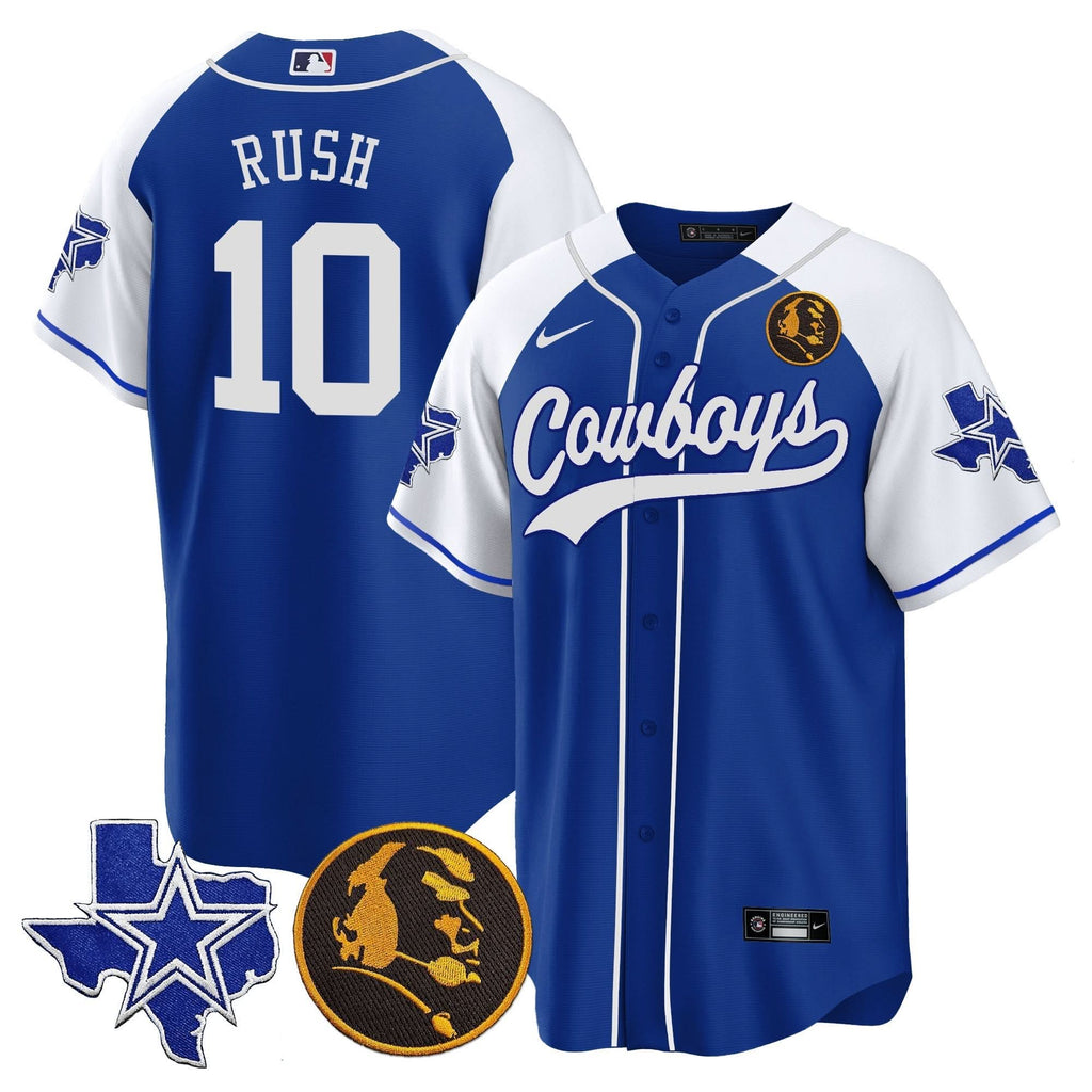 DAL Texas & John Madden Patch Baseball Jersey