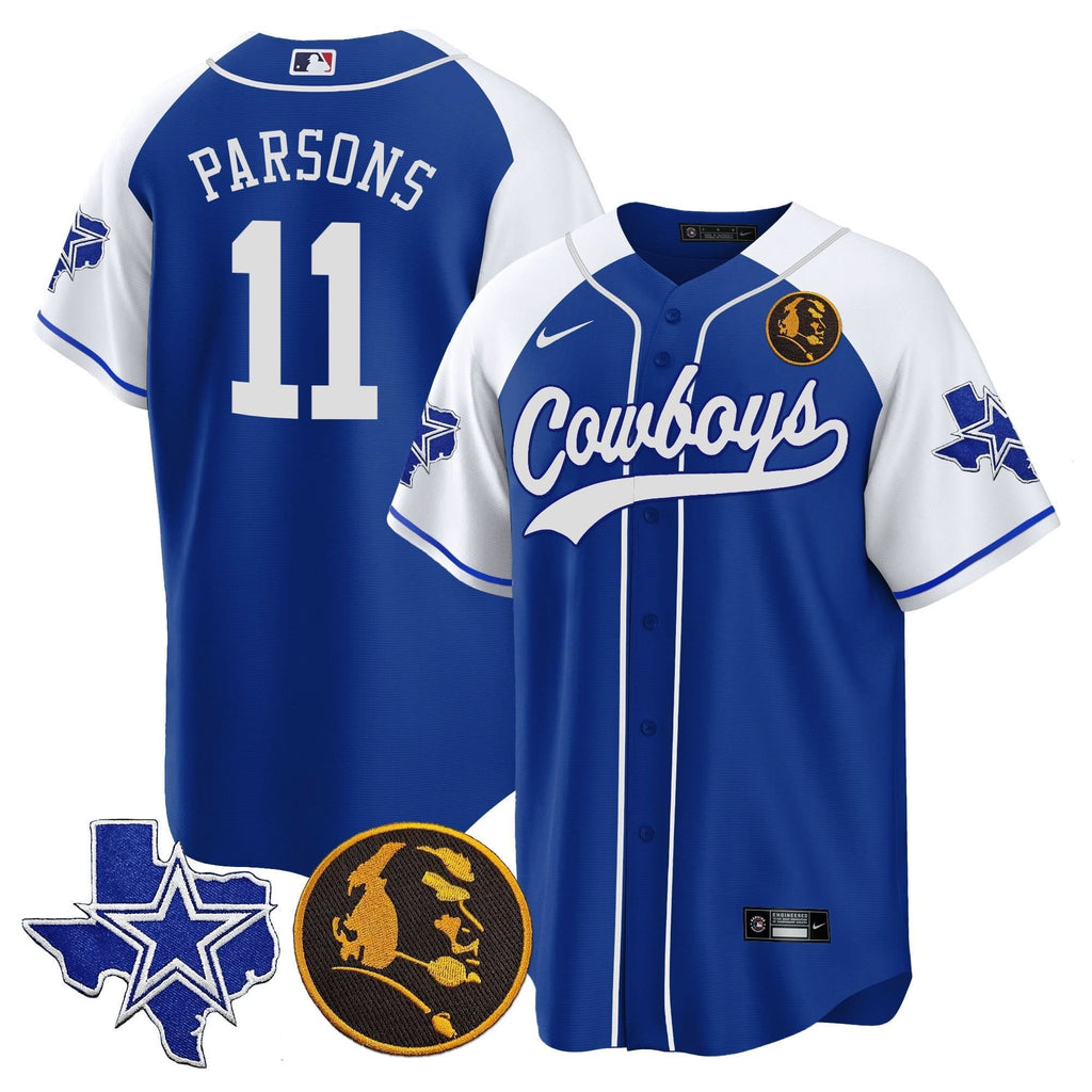 DAL Texas & John Madden Patch Baseball Jersey