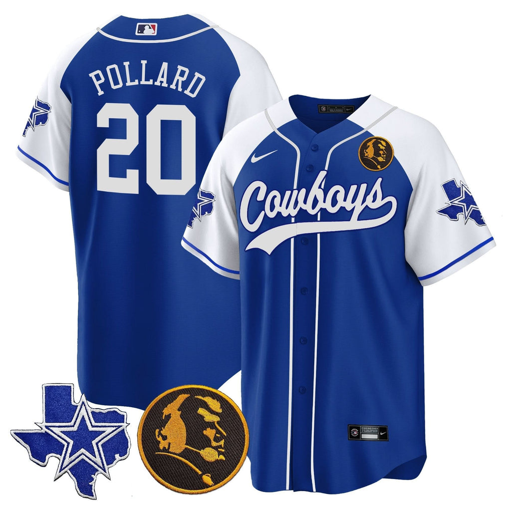 DAL Texas & John Madden Patch Baseball Jersey