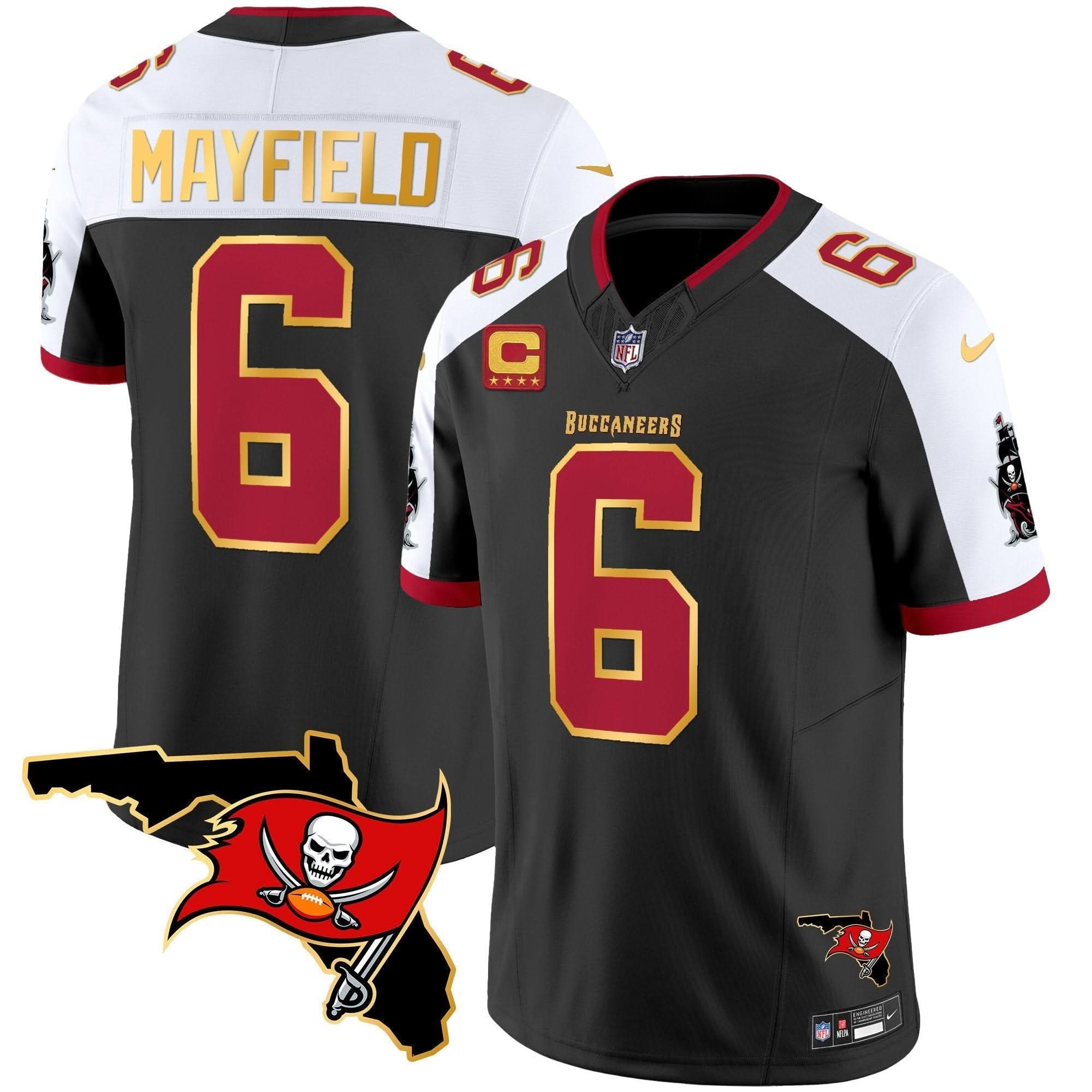 TB Florida Patch Gold Trim Vapor Jersey