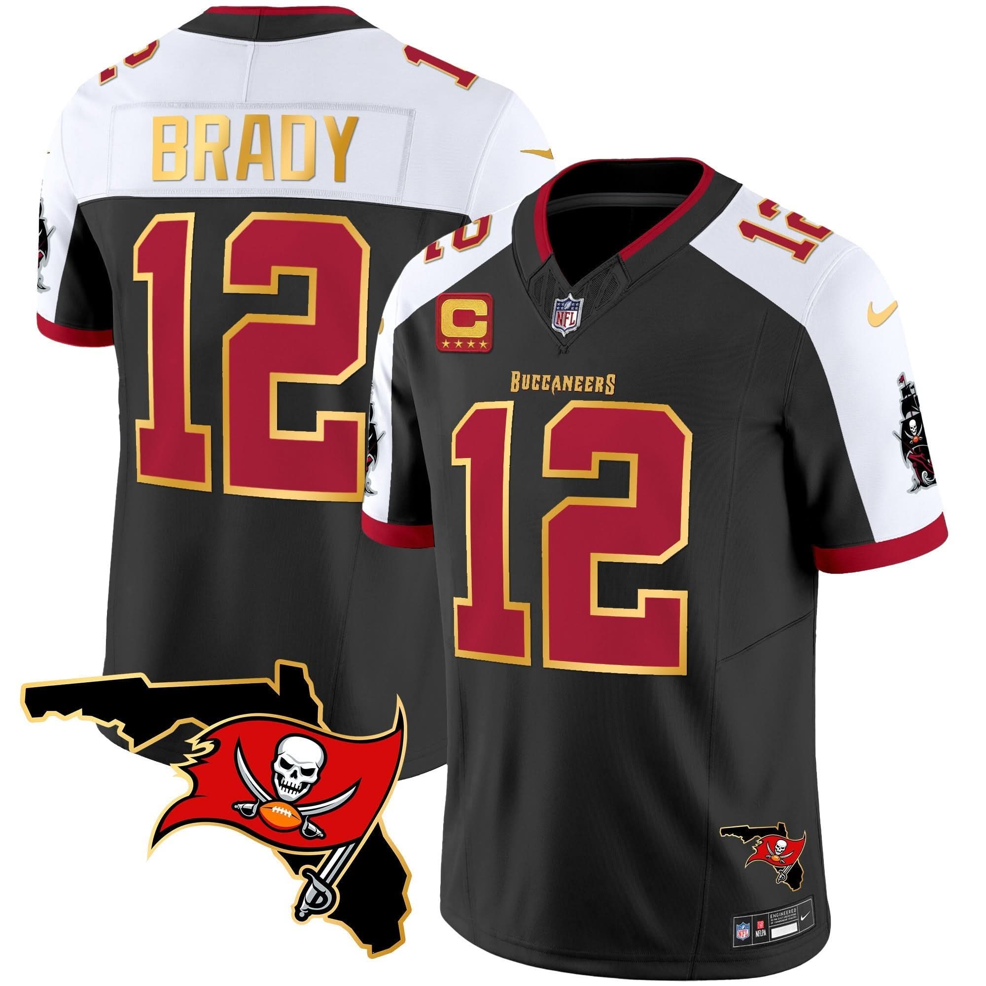 TB Florida Patch Gold Trim Vapor Jersey